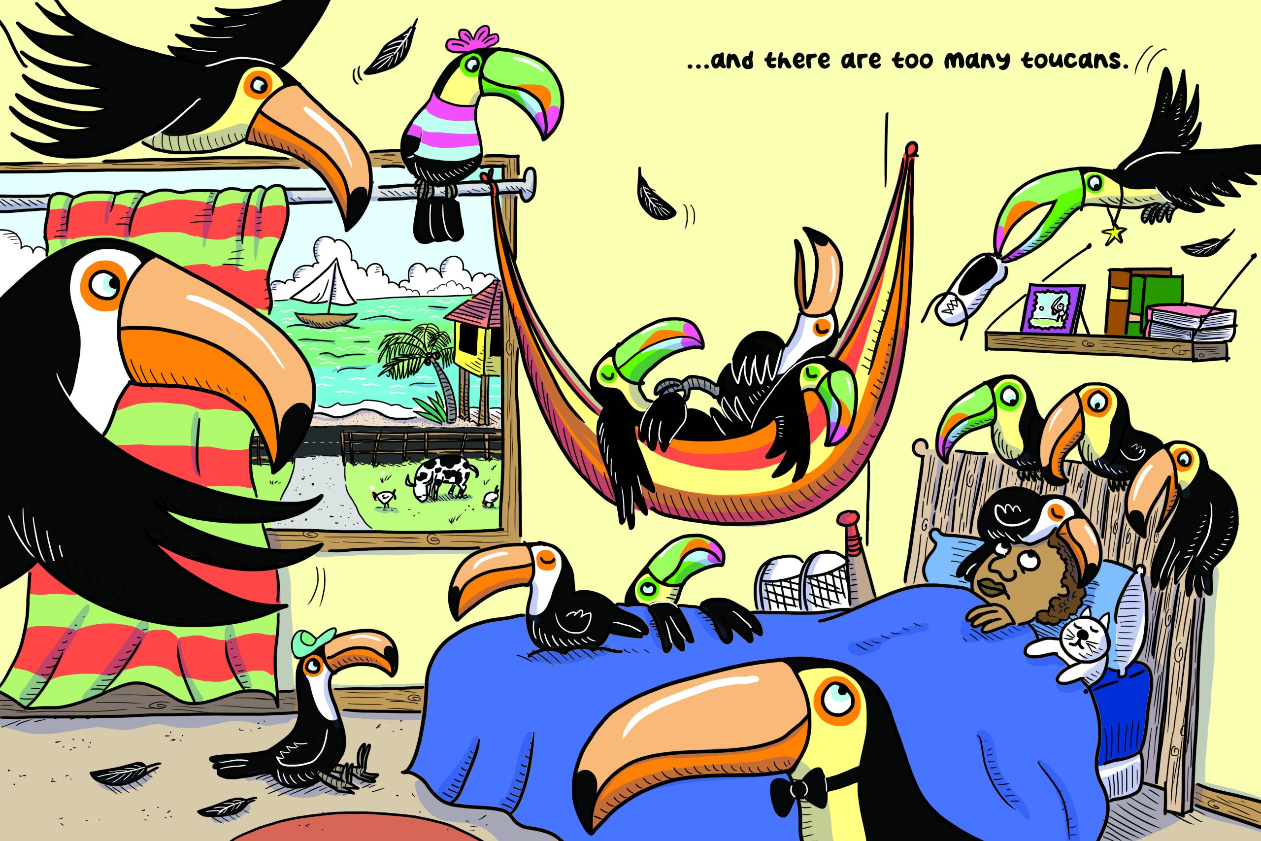 6-7 pages - And there are too many toucans. Too Many Toucans